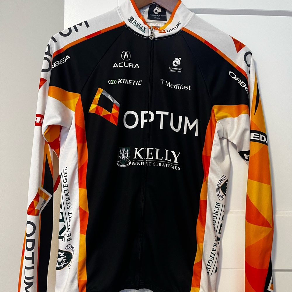 Optum Cycling Jersey with Orange and Black Design